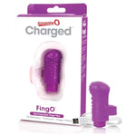 Charged Fingo Vooom – Purple Finger Vibe – Waterproof, Discreet Mini Clitoral Toy For Women – 10-Function Bullet Massager