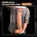 19.8Inch Super Long Realistic Dildo, Giant Huge Big Giant Brown Anal Dildos Adult Sex Toys For Men Sex Hand-Free Play