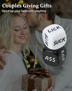 Sex Dice Set Naughty Adult Sex Toys Bedroom Games for Couples Romantic Gift Date Night Dice for Anniversary Valentines Honeymoon Party (Black White)