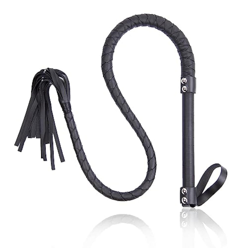 Genuine Leather Flogger Whip With Adjustable Hook | Sensory Play, Spanking & Couples Play | Premium Adult Toy