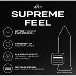 Supreme Feel Non-Latex Condoms, 30 Count, Ultra-Thin & Pre-Lubricated For A Natural, Smooth Fit