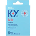 Jelly Lube, Personal Lubricant, Body Friendly Water-Based Formula, Safe For Anal Sex, Safe To Use With Latex Condoms, For Men, Women And Couples, 3X0.16 Fl Oz Sachets (Pack Of 1)