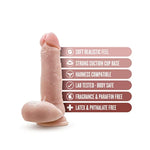 Blush Dr. Skin Dr. Paul 7.25" Realistic Dildo W/Suction Cup & Balls - Soft Yet Firm Pvc Strap-On Compatible Thick Penis For Pussy & Anal Play - Adult Sex Toy Cock For Women, Men, Couples - (Beige)