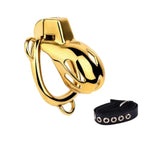 Metal Cock Cage Sex Toys Male Chastity Devices With Belt And Invisible Lock Used To Restrain A Man'S Penis Sm Bondage Gear Chasity Belts Made Of Stainless Steel (Gold,1.9In)