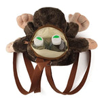 Adorable Monkey Backpack With Leash Fluffy Monkeys Stuffed Animals Shoulder Backpacks Lifelike Monkey Leash Casual Bag