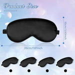 8 Pcs Silk Sleep Eye Mask Covers for Sleeping with Adjustable Strap