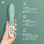 Air Pump Bunny 5 Connect App Vibrator Sex Toy | Adult Toys For Women | Rabbit Vibrator + Inflate + App | Vibrating Sexual Pleasure Device | Stimulation Vibrators | Female Wellness Tools