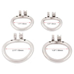 Stainless Chastity Device Ergonomic Design Base Ring Male Briefs Spares H245 (1.77 Inch / 45Mm)
