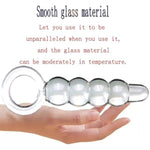 Anal Butt Plug Glass Anal Trainer With Big O Ring Crystal Pleasure Wand Sex Toy,G-Spot Pleasure Wand Glass Dildo Expander Crystal Anal Plug Anal Masturbator Sex Toy For Men Women(Style 2)