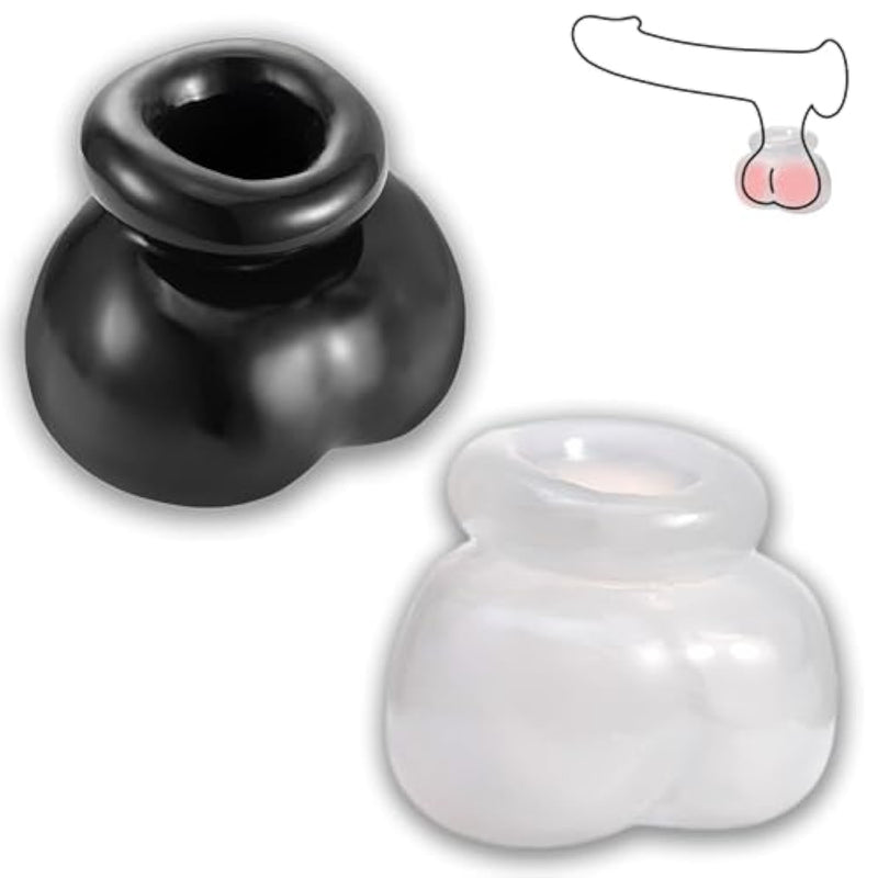 Silicone Testicle Toys Stretcher Testicle Crusher Cbt Cock And Ball Torture Male Chastity Devices Bdsm Chastity For Men Scrotum Bondage Gear Scrotal Sex Restraints Set 2 Pcs