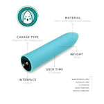 Teal Blue Point 20 Function Bullet for Enhanced Sensual Experience