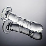 Glass Dildo Realistic Dildos Anal Sex Toys For Couples,Transparent Crystal Glass Dildo Male Sex Toy For G-Spot Stimulation, Clear Dildo Anal Butt Plug For Prostate Massager, Anal Dildo Adult Sex Toys
