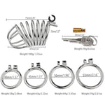 Male Chastity Cage - Large Metal Cock Cage Chastity Device With Updaged Invisible Lock, Sm Bondage Tool Cock Cage For Penis Training (1.77" Ring)