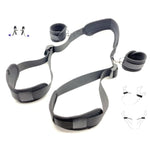 Sex Bondage Bdsm Kit, W/Handcuffs Neck To Thigh Ankle, Adjustable Handcuffs Leg Restraints Spreader,Sex Toys For Bed Sm Games Couple Play,Adult Products For The Bedroom,Tools For Effortless Sex,Black