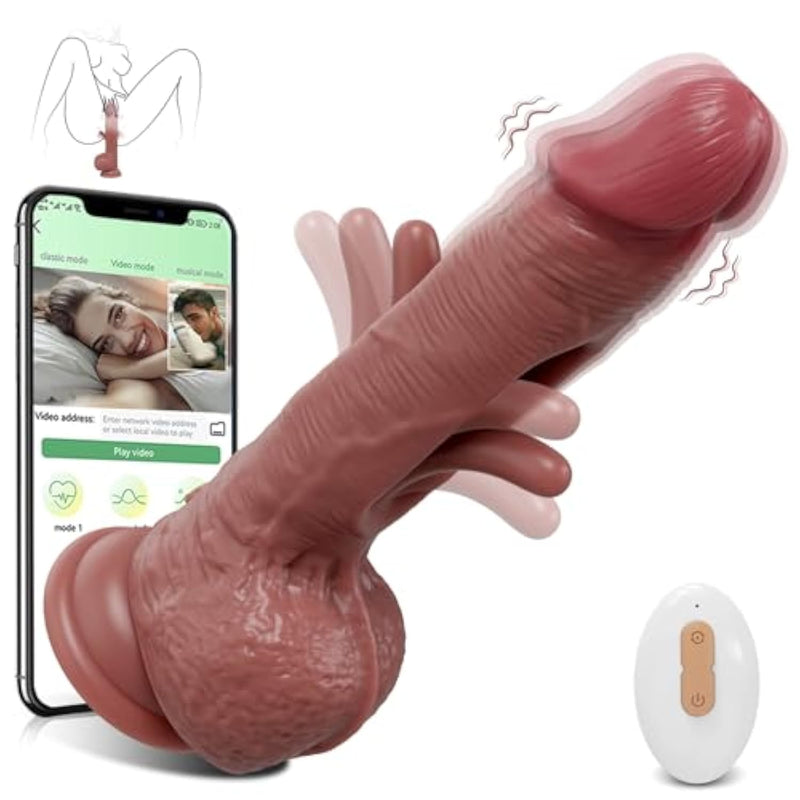 8.3'' Vibrating Realistic Dildos Sex Toys - Silicone Anal Dildo With 9 Flapping & 9 Vibrating, Strong Suction Cup G Spot Vibrator Dildo For Vagina Anal Stimulation, Sex Toy Adult Toys For Women Men