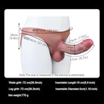 Adult Wearable Realistic Male Penis Sleeve Pants,7.5" Long Dildo Silicone Penis Sheath Underwear,Harness Male Strap On Extender Reusable Condom Stretchy Panties,Sex Toys For Men Couples