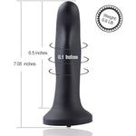 7.08" P-Spot Silicone Anal Plug With Kliclok System For Premium Sex Machine, 6.5" Insert-Able Length, Girth 5.1" Diameter 1.63" - Anal Pleasure (Black)