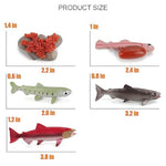 Montessori Life Cycle Animal Insect Figurines Learning & Education Toys, Plastic Insect Toys For Kids, Preschool Activities For Toddlers (Salmon)