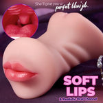 3-in-1 Realistic Male Masturbator with Mouth Vagina & Anal Openings
