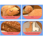 29.5" Giant Alpaca Plush Pillow Llama Stuffed Animal Toys,Soft Fluffy Llama Plush Long Body Pillow,Home Decor,Gift For Kids Adults. (Brown)