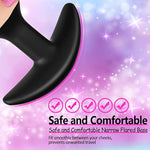 Silicone Anal Beads Butt Plug for Men and Women - Long Neck and Narrow Flared Base Prostate Massager