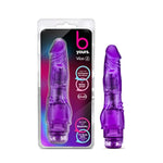 B Yours Vibe 4 - Soft Realistic 8 Inch Vibrating Dildo - Tunable Vibration Levels - Ipx7 Waterproof - Soft Nubby Clitoral Bump - Vibrator Sex Toy For Women Couples - Clear Purple