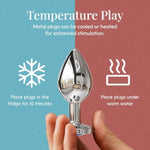 Deluxe Metal Anal Plug, Graceful Waterdrop Contour With Lustrous Blue Gemstone Accent - Durable, Body-Safe & Aesthetically Pleasing For Elevated Intimate Experience