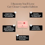 Get Closer Conversation Cards For Couples, Intimacy Deck Card Game, Fun Date Night Ideas, 100 Icebreaker Couple Questions To Strengthen Bonds And Relationships
