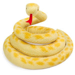 Snake Plush 107Inch/273Cm Stuffed Snake Animal Large Snake Toys Christmas Birthday Gifts For Boys Girls Kids Giant Stuffed Animals Snake Lifelike Plush Snake Fake Snake Yellow