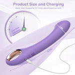 G Spot Vibrator Sex Toys - Ergonomics Curved Clitoral G Spot Anal Stimulator Dildo, Adult Toys With 10 Powerful Vibrating Modes, Soft Silicone Adult Sex Toy For Women Couple (Purple)