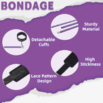 Spreader Bar Bdsm Bondage Restraints Kits With Wrist Ankle Neck Collar Adjustable Handcuffs Sex Toys Sm Games For Men Women And Couples (Purple)