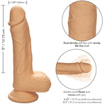 Dual Density Silicone Studs 5 Inch Dildo With Suction Cup - Ivory - Se-0255-05-3