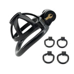 Small Cock Cage Sex Toys Male Chastity Cages With 4 Different Sized Rings And Invisible Lock Lightweight And Breathable Sissy Chasity Devices For Bondage Of Man'S Penis (L,Black)