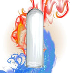Large Crystal Glass Anal Plug for Men and Women - 5CM Clear Hollow Dildo