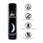 Original Super Concentrated Silicone Personal Lubricant 8.5 Fl Oz & Original Silicone Personal Lubricant 1.02 Fl Oz - Couples Sex Toys Bundle