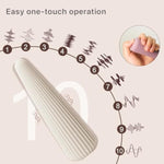 Ribbed Flexible Vibe Textured Silicone Vibrator For Vagina G Spot Clitoris Stimulation 10 Function Vibrators Waterproof Quiet Powerful Massager Adult Sex Adult Toy Gift For Women Couples (Cashmere)