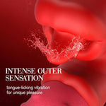 Swing Thrusting G-Spot Vibrator Sex Toy With Clitoral Stimulator – 10 Licking & Vibration & Swing Modes, Octopus-Inspired Female Tongue Vibrators Clit Sucker Dildo, Rose Sex Toys Tongue Toy For Women