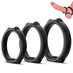 Silicone Cock Rings 3 Pcs Flexible Penis Ring Waterproof Cock Ring With Multiple Wearing Styles Penis Rings For Enhanced Erection Delayed Ejaculation Adult Male Sex Toys