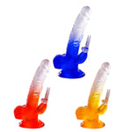 Realistic Dildo With Strong Suction Cups Vaginal Masturbation Sex Toys Massage G Spot And Clitoris Adult Anal Sex Toys For Women (S,Blue)