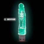 The Drop - 9 Inch Realistic Powerful Vibrating Fragrance Free Dildo - Glows In The Dark - Nubs Multi Speed Thin Vibrator - Aa Battery Powered Adult Toy - Sex Toy For Couples - Pink