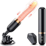 Thrusting Dildo Sex Machine Vibrator Sex Toys, Realistic Suction Cup Dildo With 10 Thrusting & 10 Vibrations, Heating Function, Remote Control G Spot Anal Adult Sex Toys For Female Men Couples