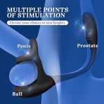 Prostate Massager Vibrating Cock Ring, Sex Toys For Men Anal Vibrator With 10 Intense Vibrating & Rotating Male Sex Toy, Male Vibrators Butt Plug For Men Pleasure Sex Toys With App