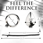 Metal Cock Ring With Butt Plug Male Sex Toy Prostate Massager Penis Ring For Men Steel Anal Plugs Asshole Training Man Sex Toys