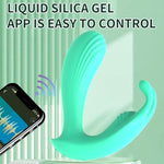 App Remote Control Sex Toy Clitoral G-Spot Panty Vibrator For Women 4 In1 Dual Vibrating Wearable Couple Play Sexual Toys With 10 Vibrations Internal Adult Sex Toys For Female (Cyan)
