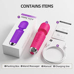 Vibrator Wand Small Personal Massager Vibrators for Woman,Mini Vibrater Vibrating Wand Massager,Sex Toys with 8 Speeds & 20 Patterns Clitoral Stimulator Adult Sex Toys for Women Men,Pink