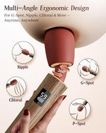 Sex Toys Vibrator Wand Dildo - Sex Toy for Women Clitoral G Spot Stimulation, Allovü Erotic Massager with 9 Powerful Vibrations, USB Rechargeable Waterproof for Female Couples Nipple Weight Sex Toys