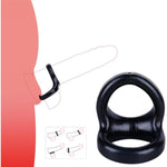 M8-Double Locking Sperm Ring Penis Ring(Black)