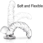 9Inch Realistic Jelly Dildo, Lifelike Clear Penis Dong Sex Toy With Suction Cup For Vaginal G-Spot Stimulation, Hands-Free Butt Plug Anal Trainer Female Masturbator For Women Men Gay Couple Pleasure