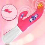 Rabbit Vibrator Sex Toys For Women - G Spot Clitoral Anal Dildo Vibrator With 7 Vibrating Modes & 6 Clit Speeds,Female Vibrator Wand Anal Nipples Stimulation Adult Sex Toys For Women Peach Red