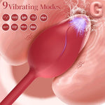 Vibrator Dildo Sex Toys for Women - Rose Sex Toy with Flapping G Spot Vibrators 9 Sucking, Vibration, Flapping Modes for Clitoral Nipple Stimulation, Adult Sex Toys Games for Couples